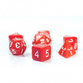 RPG Dice Red Set 7 Dice Dices