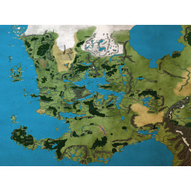 RPG Material Mat Faerûn Map