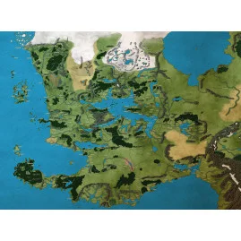 RPG Material Mat Faerûn Map
