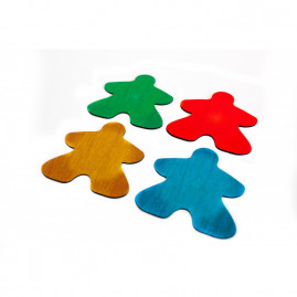 Set of 4 Coasters - Meeple