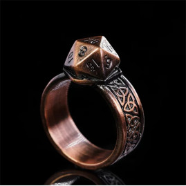 Copper Ring Ring With D20...