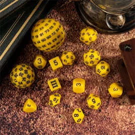RPG Dice Yellow Set 15 Dice...