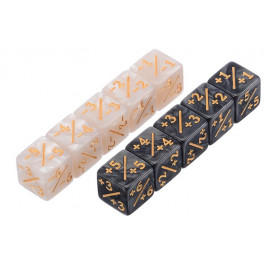 Set of 10 Dice D6 1.6 cm...