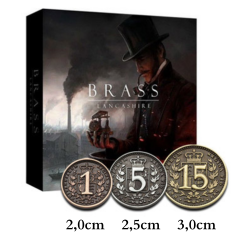 77 Metal Game Coins Brass...