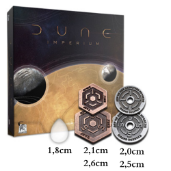 62 Metal Coins for the Game...