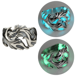 Glowing Silver Ring Soul...