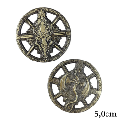 Dragon Compass Gold Metal...