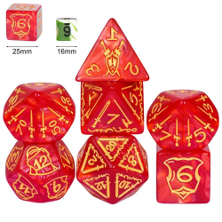 RPG Dice Fire Warrior Set 7...