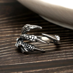Silver Ring Claw Ring RPG LARP