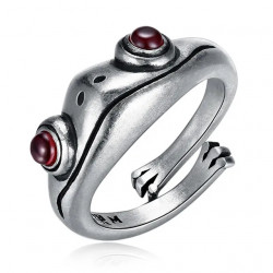 Silver Ring Ring Frog of...