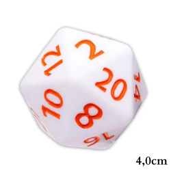 RPG Die White-Orange Giant...