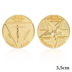 Golden Metal Coin of Satan...