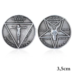Silver Metal Coin of Satan...