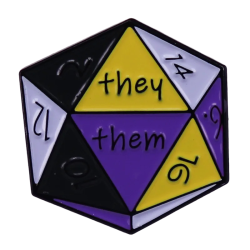 Metal RPG Pin DND - Die D20...