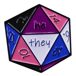 Metal RPG Pin DND - Die D20...