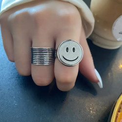 Silver Ring Smiley RPG LARP