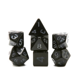 RPG Dice Black-Black Set of...