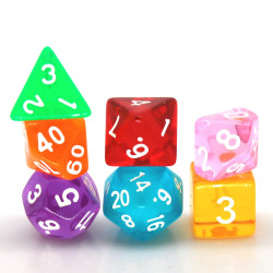 RPG Dice All Rainbow Colors...