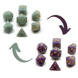 RPG Dice At Night Behind...