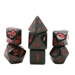 RPG Dice Black-Red Set of 7...