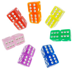 Rainbow Set of 7 Dice 1.6...