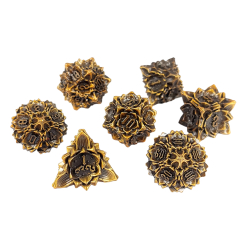 RPG Dice Golden Flower Set...