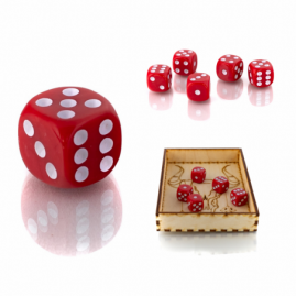 Die D6 1.6 cm RPG Red Six...