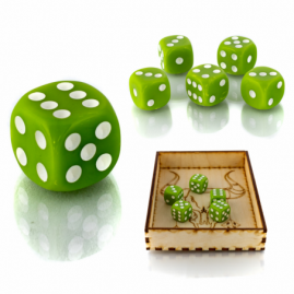 Die D6 1.6 cm RPG Green Six...