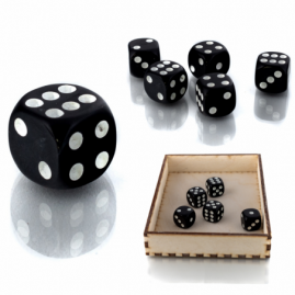 Die D6 1.6 cm RPG Black...