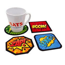 Set of 4 Coasters - Comics