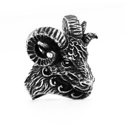 Silver Ring Cursed Ram Ring...