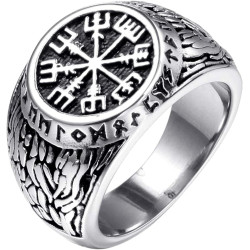 Silver Ring Viking Compass...