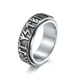 Silver Ring Rotating Runes...