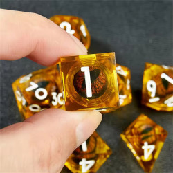 RPG Dice Amber Dragon of...
