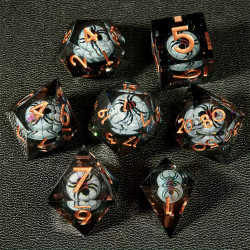 RPG Dice Black Widow Set of...