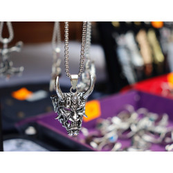 Silver Necklace Demon...