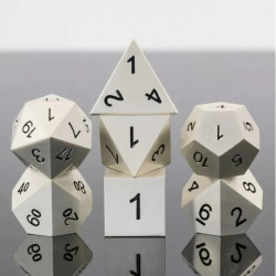 RPG Dice Black on White Set...