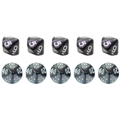 Set of 10 Ten-sided Dice...