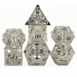 RPG Dice White Dragon Set...
