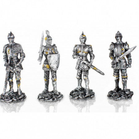Set of 4 Metal Figures for...