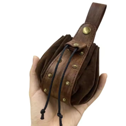 Leather Vintage Pouch Belt...