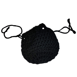 Black Crocheted Pouch Bag...