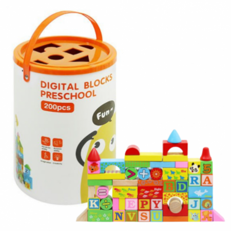 Wooden Blocks Set 200...