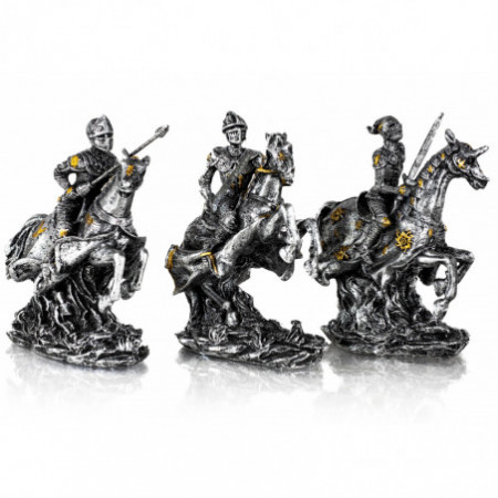 Set of 3 Metal Knight on...