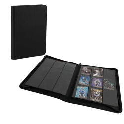 LEATHER ZIP-UP SLIM BINDER...