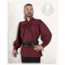 ANSGAR SHIRT - BURGUNDY M LARP