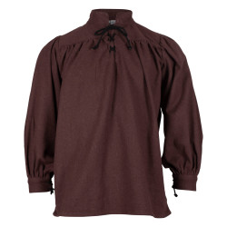 ANSGAR SHIRT - BROWN L LARP