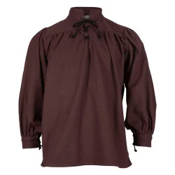 ANSGAR SHIRT - BROWN M LARP