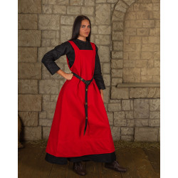 LINEN APRON DRESS LIENTJE -...