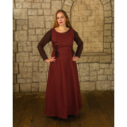 Linen Dress Uma - Burgundy...